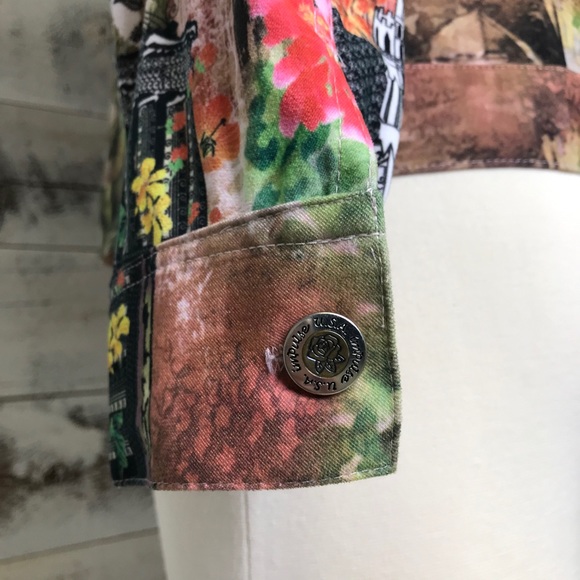 Impulse California Pink Green Stretch Jacket Top - Picture 9 of 11